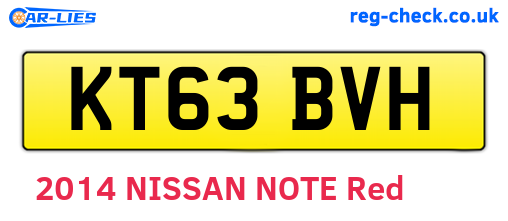 KT63BVH are the vehicle registration plates.