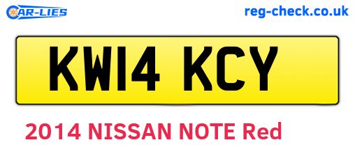 KW14KCY are the vehicle registration plates.
