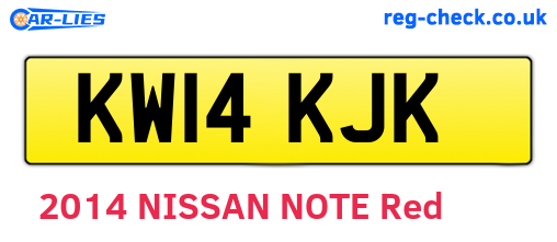 KW14KJK are the vehicle registration plates.