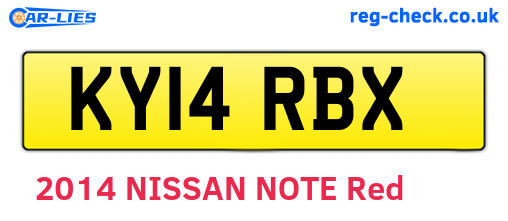 KY14RBX are the vehicle registration plates.