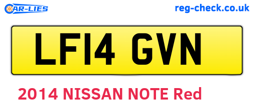 LF14GVN are the vehicle registration plates.
