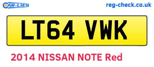 LT64VWK are the vehicle registration plates.