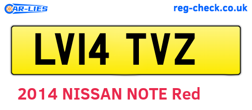 LV14TVZ are the vehicle registration plates.