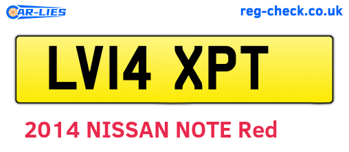 LV14XPT are the vehicle registration plates.