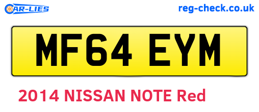 MF64EYM are the vehicle registration plates.