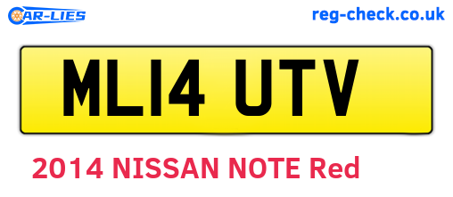 ML14UTV are the vehicle registration plates.