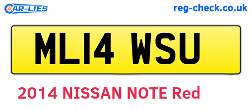 ML14WSU are the vehicle registration plates.