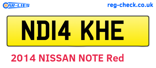 ND14KHE are the vehicle registration plates.