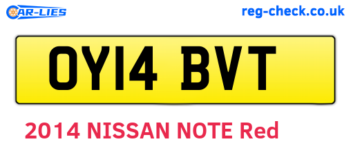 OY14BVT are the vehicle registration plates.