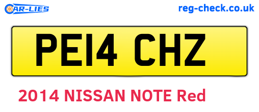 PE14CHZ are the vehicle registration plates.
