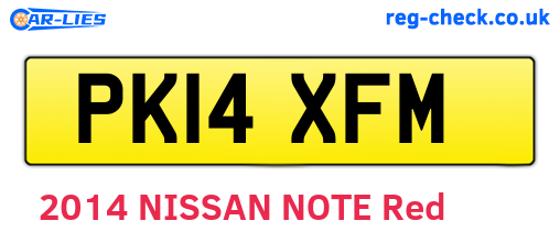 PK14XFM are the vehicle registration plates.