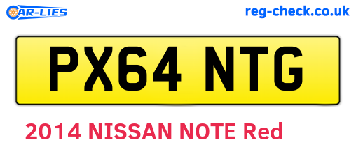 PX64NTG are the vehicle registration plates.