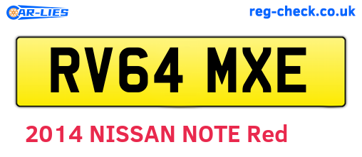 RV64MXE are the vehicle registration plates.