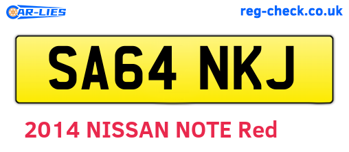 SA64NKJ are the vehicle registration plates.