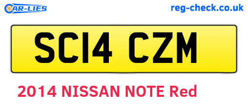SC14CZM are the vehicle registration plates.