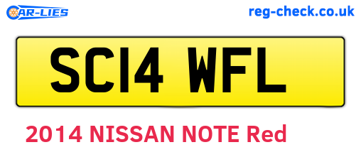 SC14WFL are the vehicle registration plates.