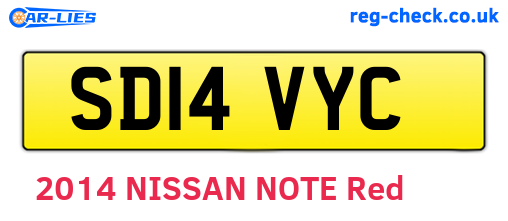 SD14VYC are the vehicle registration plates.