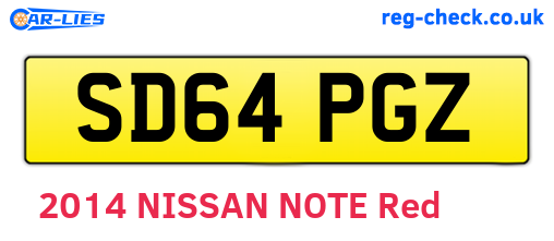 SD64PGZ are the vehicle registration plates.