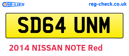 SD64UNM are the vehicle registration plates.