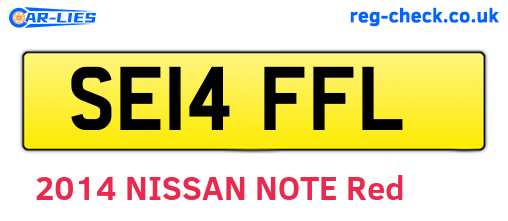 SE14FFL are the vehicle registration plates.