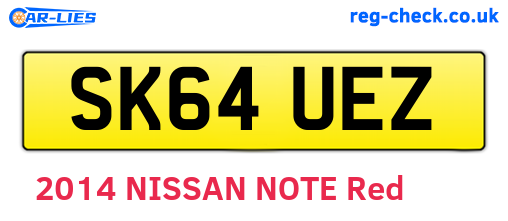 SK64UEZ are the vehicle registration plates.