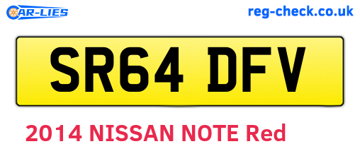 SR64DFV are the vehicle registration plates.