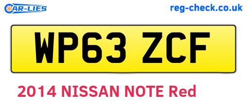 WP63ZCF are the vehicle registration plates.
