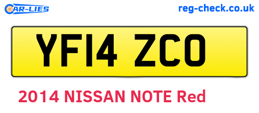 YF14ZCO are the vehicle registration plates.