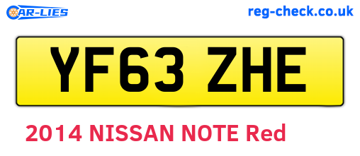 YF63ZHE are the vehicle registration plates.