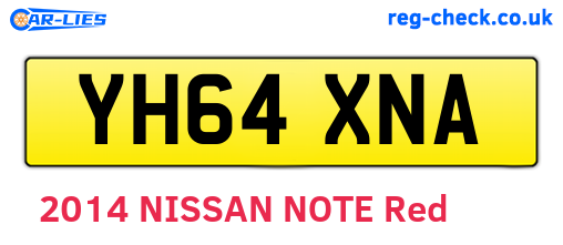 YH64XNA are the vehicle registration plates.