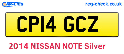 CP14GCZ are the vehicle registration plates.