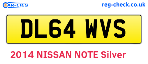 DL64WVS are the vehicle registration plates.