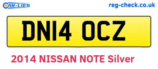 DN14OCZ are the vehicle registration plates.