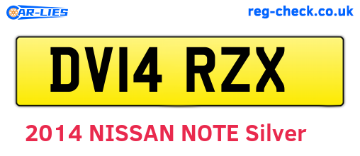 DV14RZX are the vehicle registration plates.