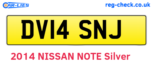 DV14SNJ are the vehicle registration plates.