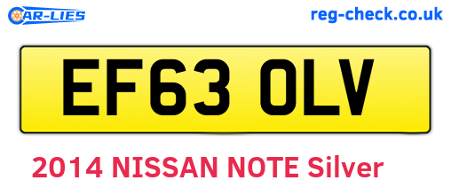 EF63OLV are the vehicle registration plates.