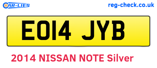 EO14JYB are the vehicle registration plates.