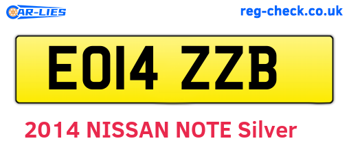 EO14ZZB are the vehicle registration plates.