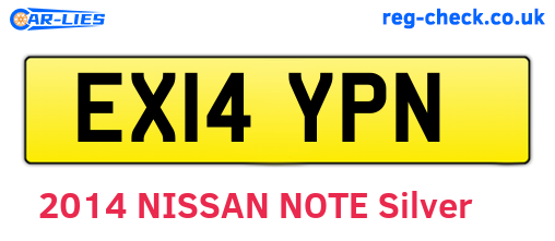 EX14YPN are the vehicle registration plates.