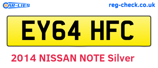 EY64HFC are the vehicle registration plates.