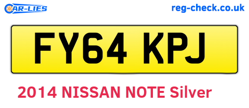 FY64KPJ are the vehicle registration plates.