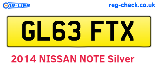 GL63FTX are the vehicle registration plates.