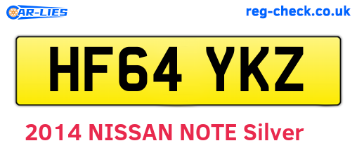 HF64YKZ are the vehicle registration plates.
