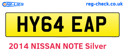 HY64EAP are the vehicle registration plates.