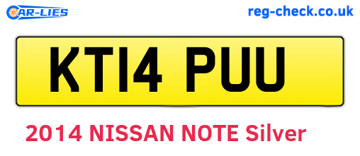 KT14PUU are the vehicle registration plates.