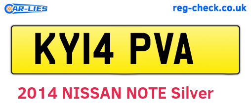 KY14PVA are the vehicle registration plates.