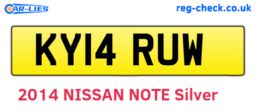 KY14RUW are the vehicle registration plates.
