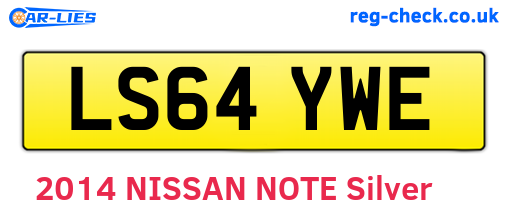 LS64YWE are the vehicle registration plates.