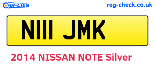 N111JMK are the vehicle registration plates.