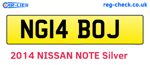 NG14BOJ are the vehicle registration plates.